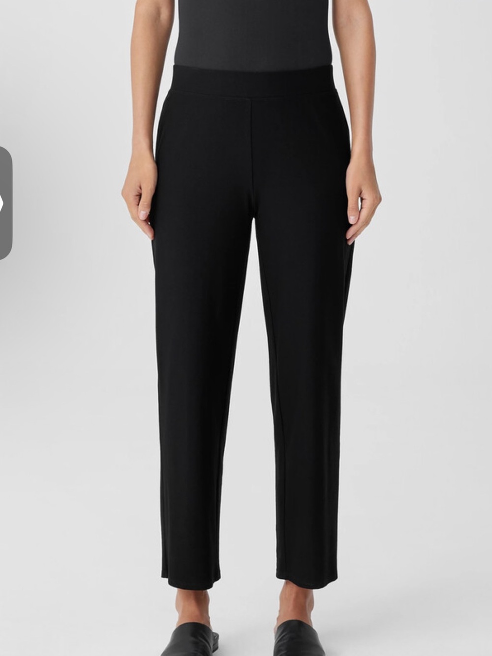 Eileen Fisher wide leg pants Black size XXS Straight-Leg Pull-On Pants - Picture 1 of 11